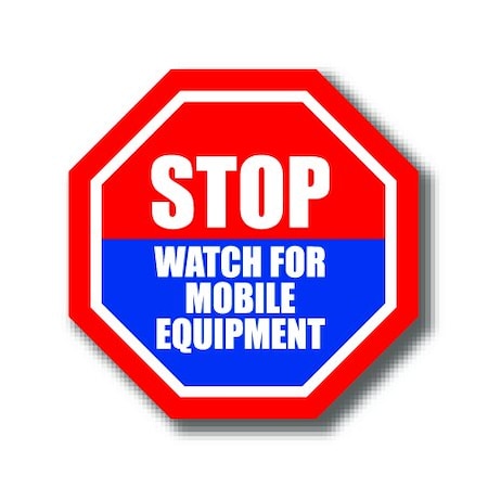 Ergomat 16in OCTAGON SIGNS - Stop Watch for Mobile Equipment DSV-SIGN 256 #1058 -UEN